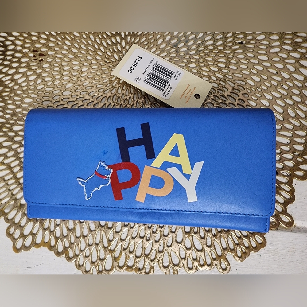 RADLEY LONDON BLUE LEATHER WALLET NWT